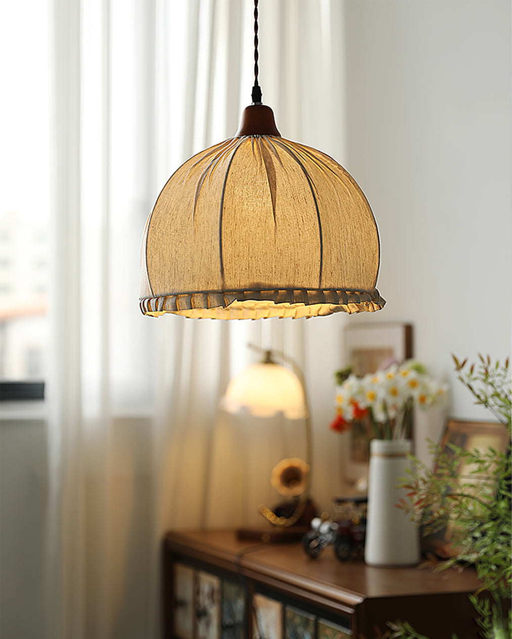 Lampada a sospensione rotonda Silenre