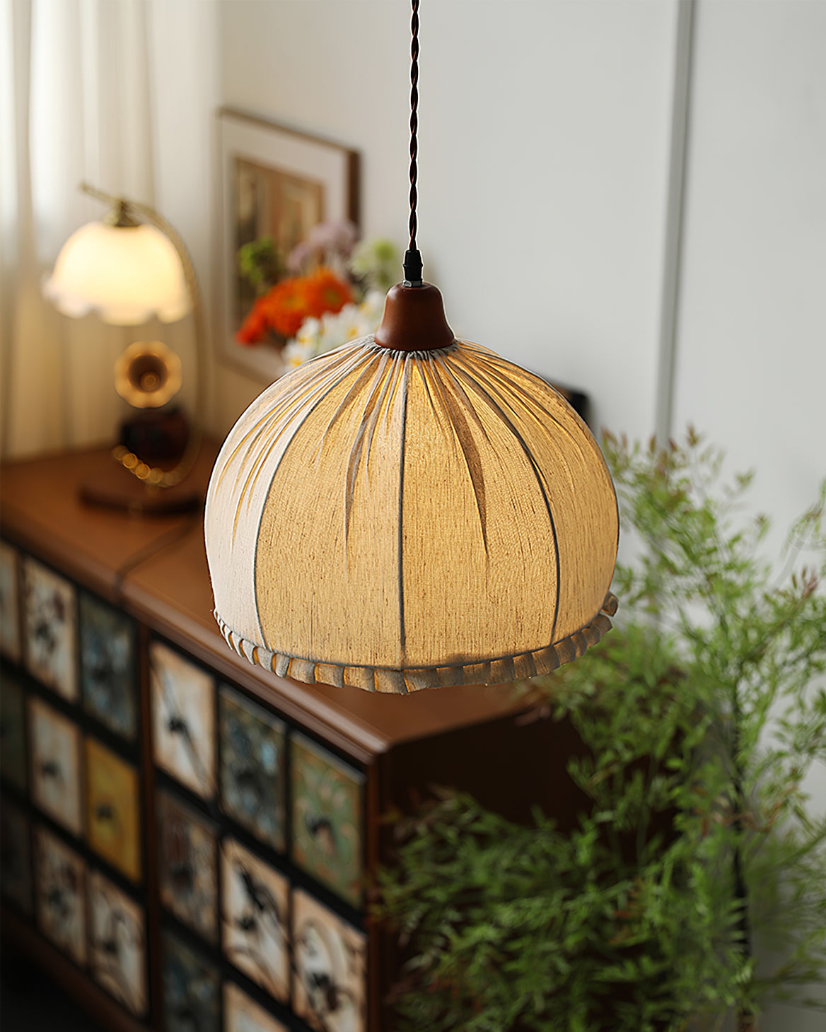 Lampada a sospensione rotonda Silenre