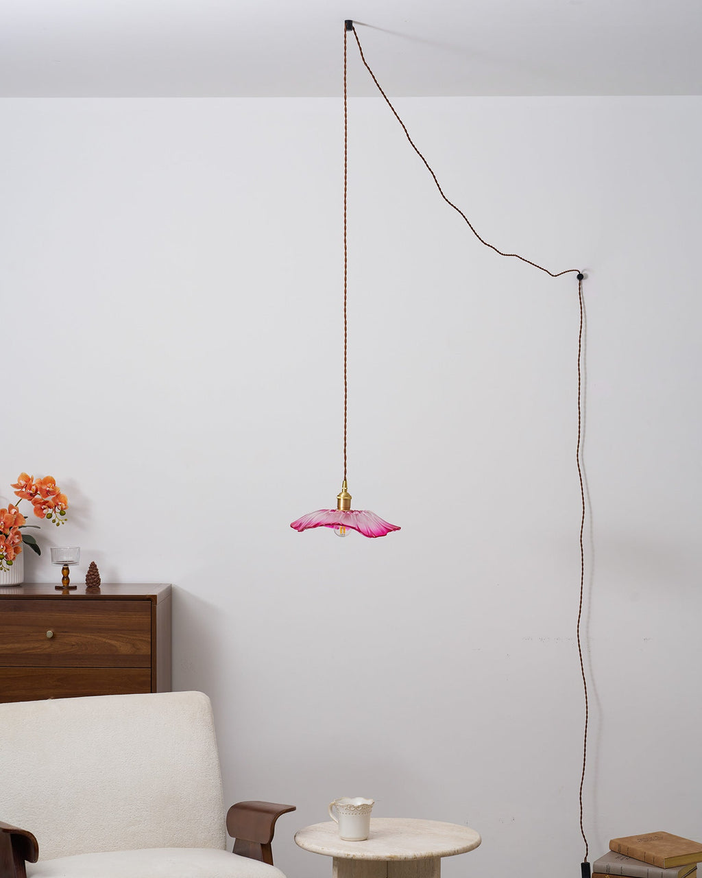 Lampada a sospensione floreale Mirarni