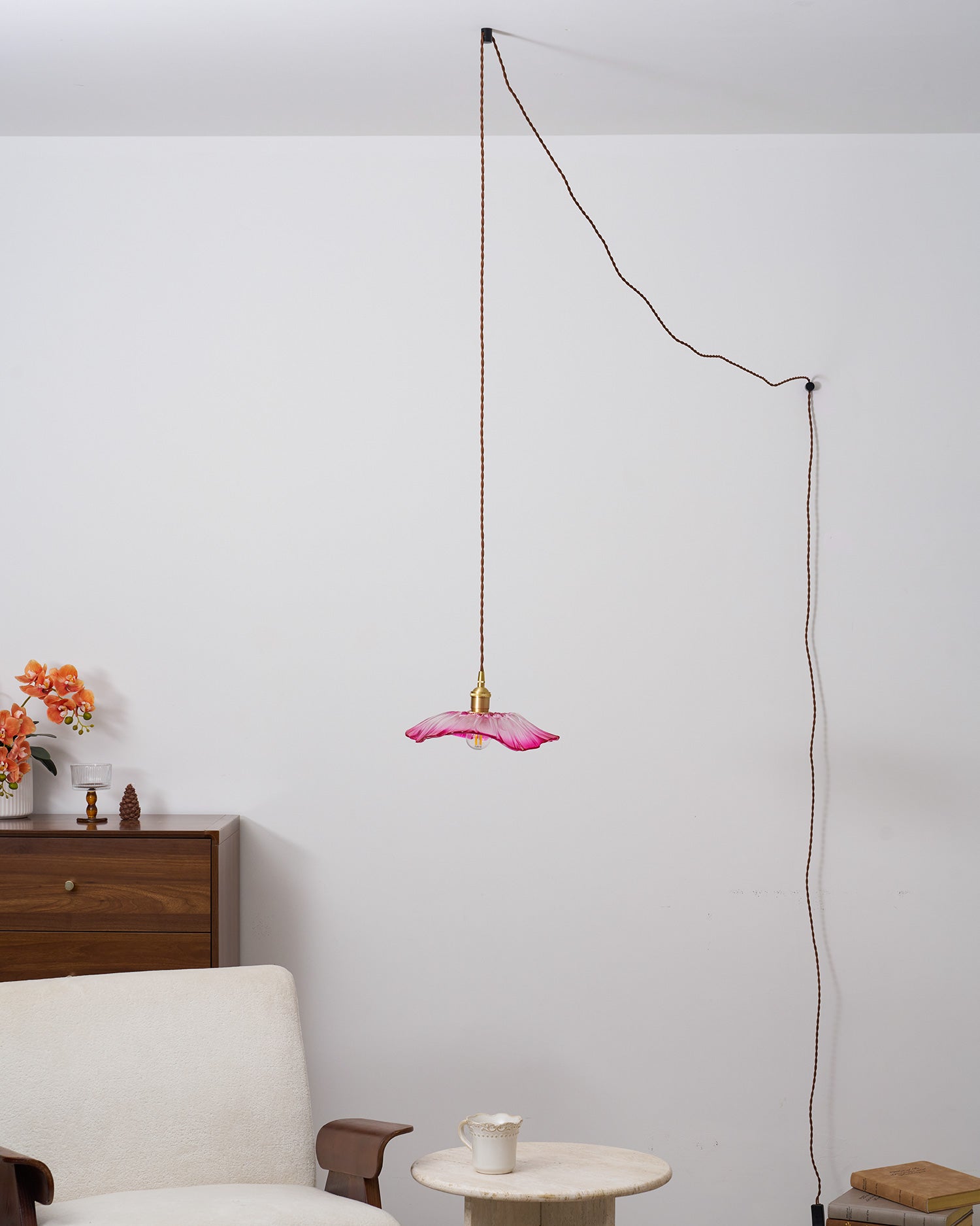 Lampada a sospensione floreale Mirarni