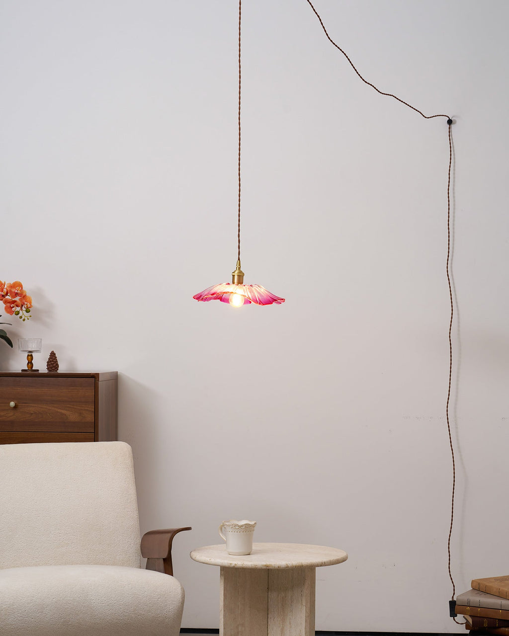 Lampada a sospensione floreale Mirarni