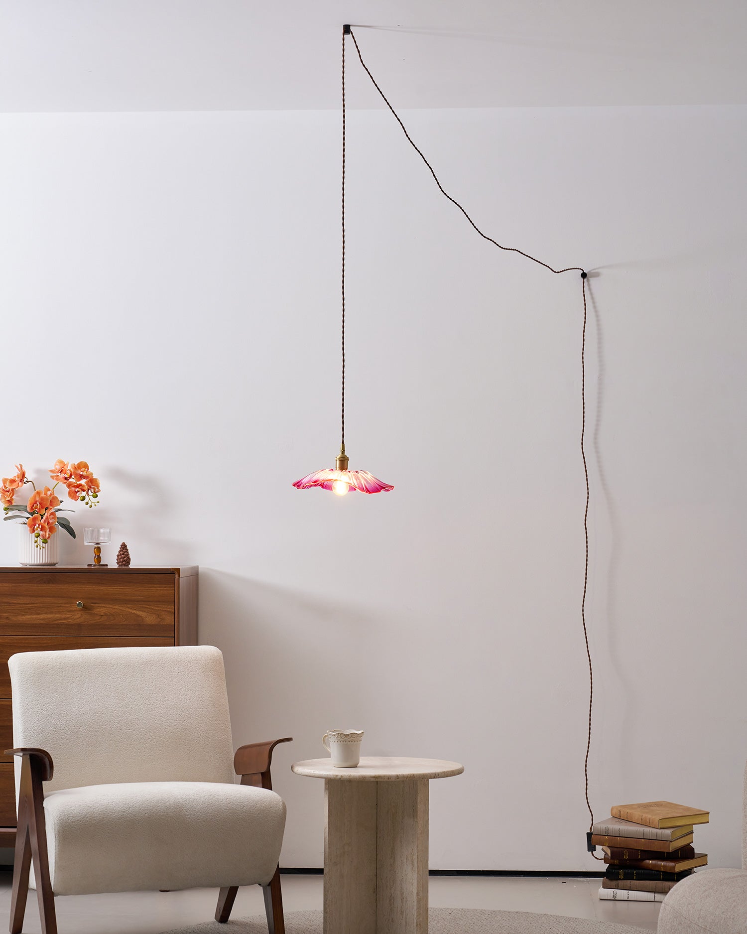 Lampada a sospensione floreale Mirarni