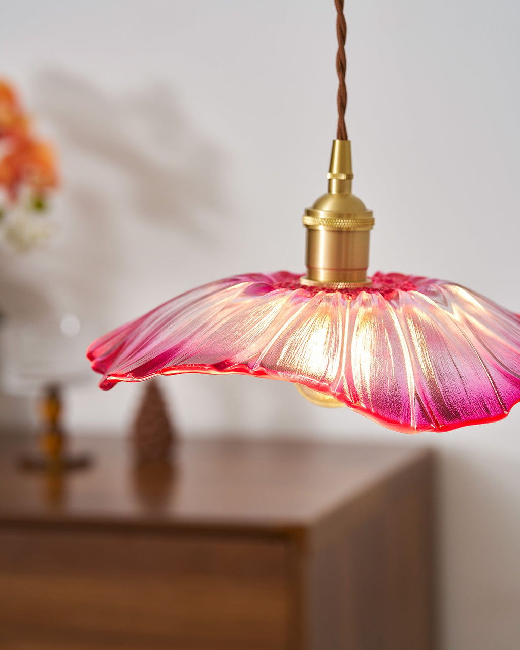 Lampada a sospensione floreale Mirarni
