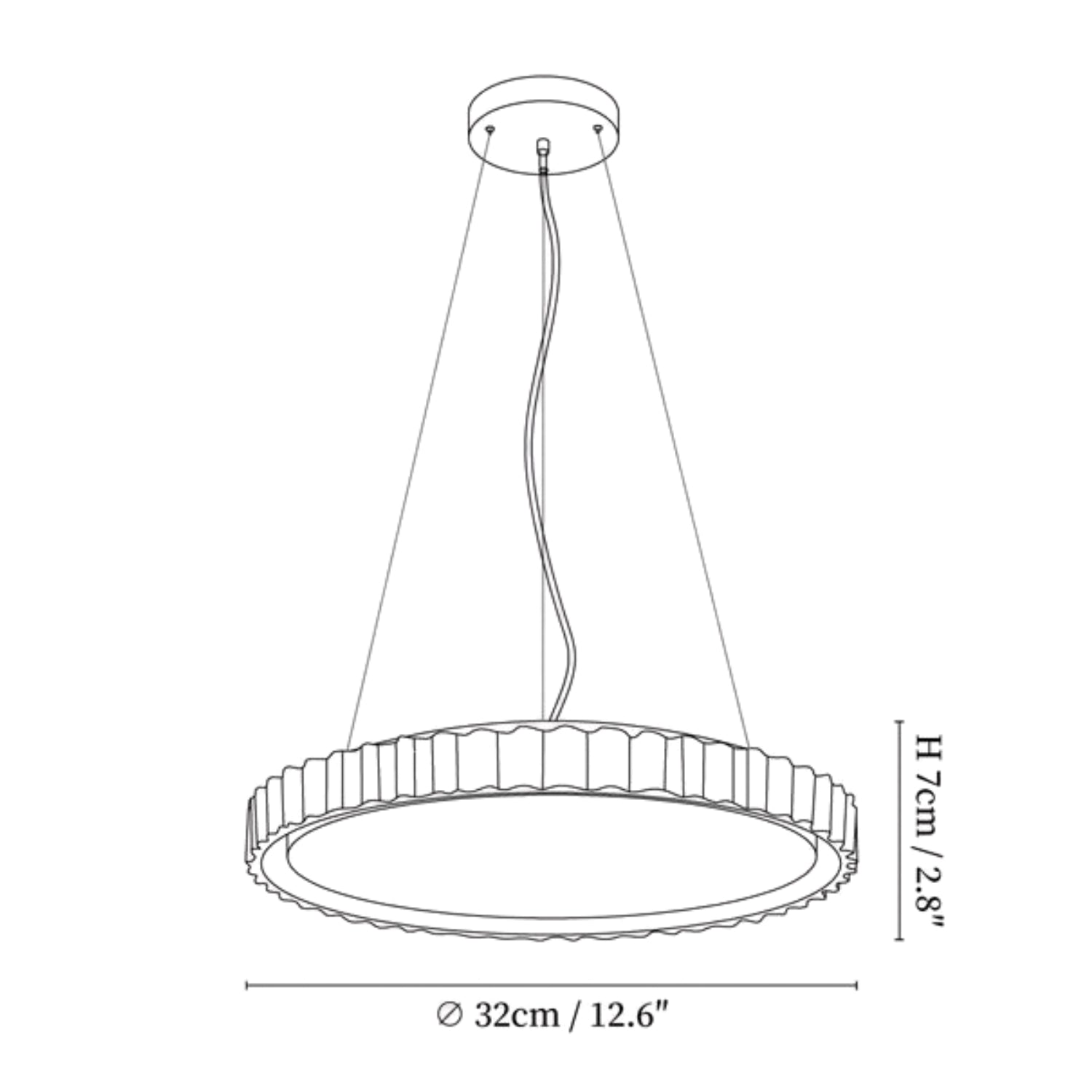 Lampada a sospensione Somenzi in travertino