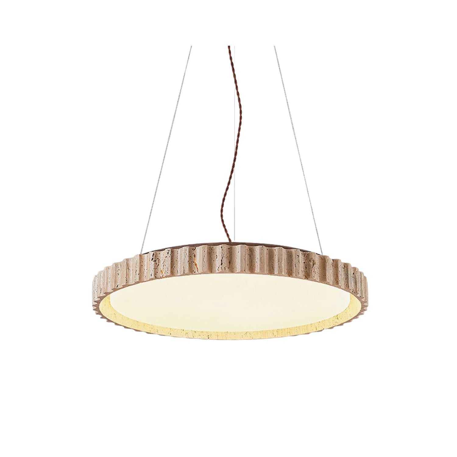 Lampada a sospensione Somenzi in travertino