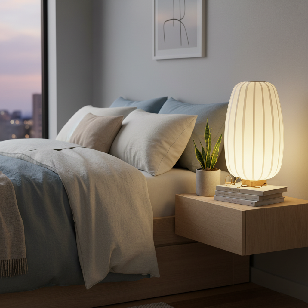 Fabric Minimalist Table Lamp – detail 8