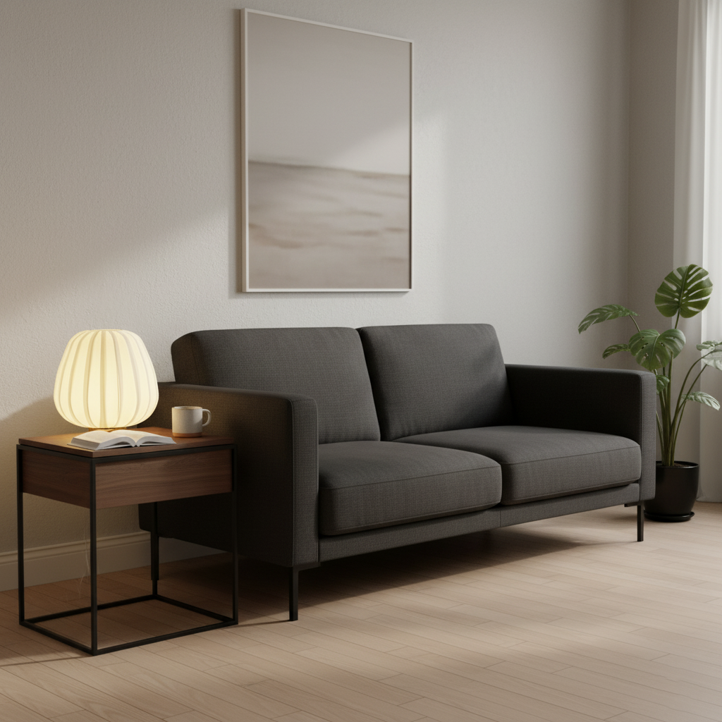 Fabric Minimalist Table Lamp – detail 12