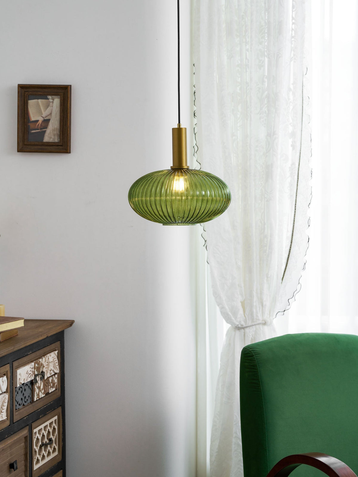 Lampada a sospensione scanalata Raettama