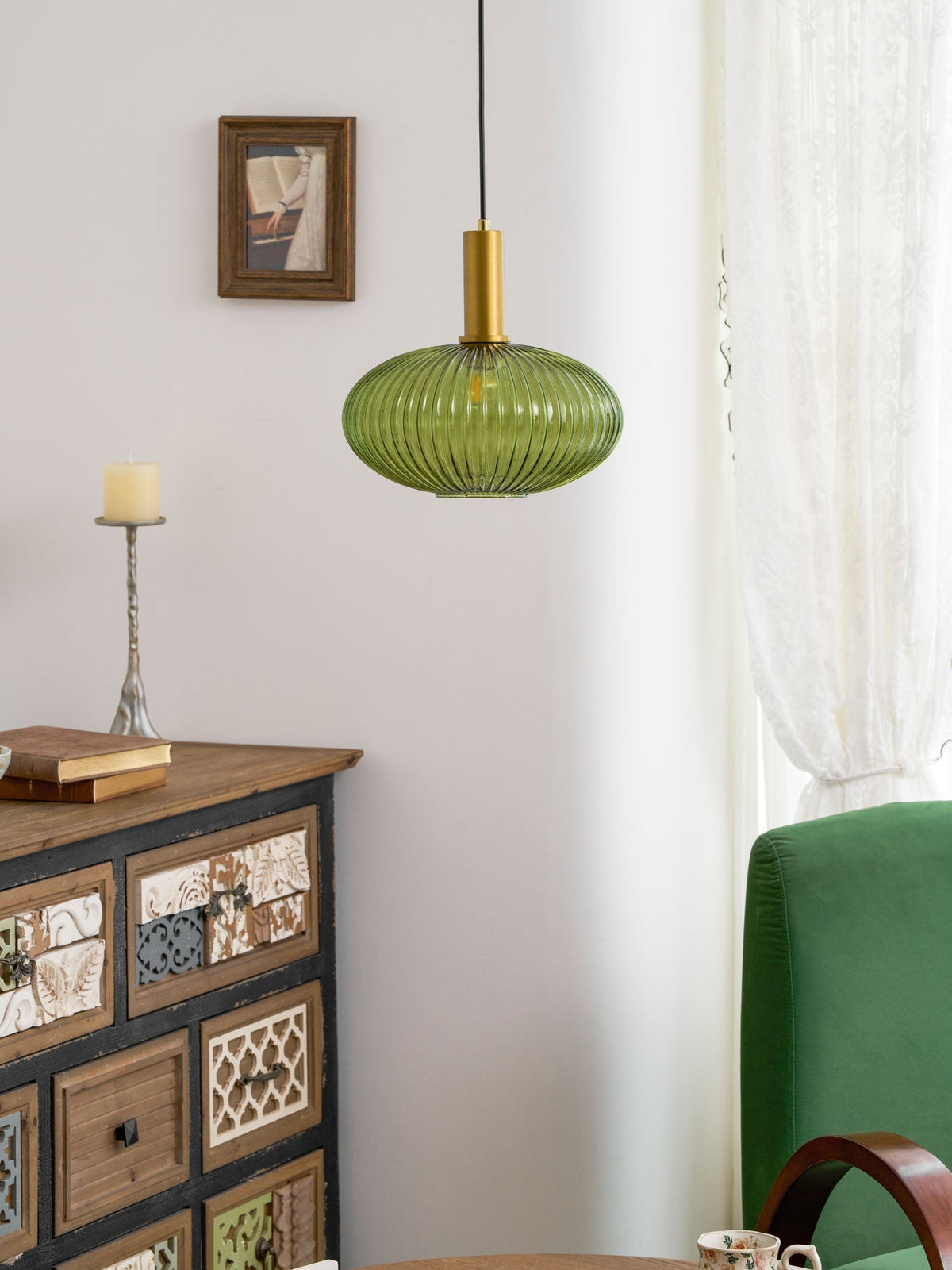 Lampada a sospensione scanalata Raettama