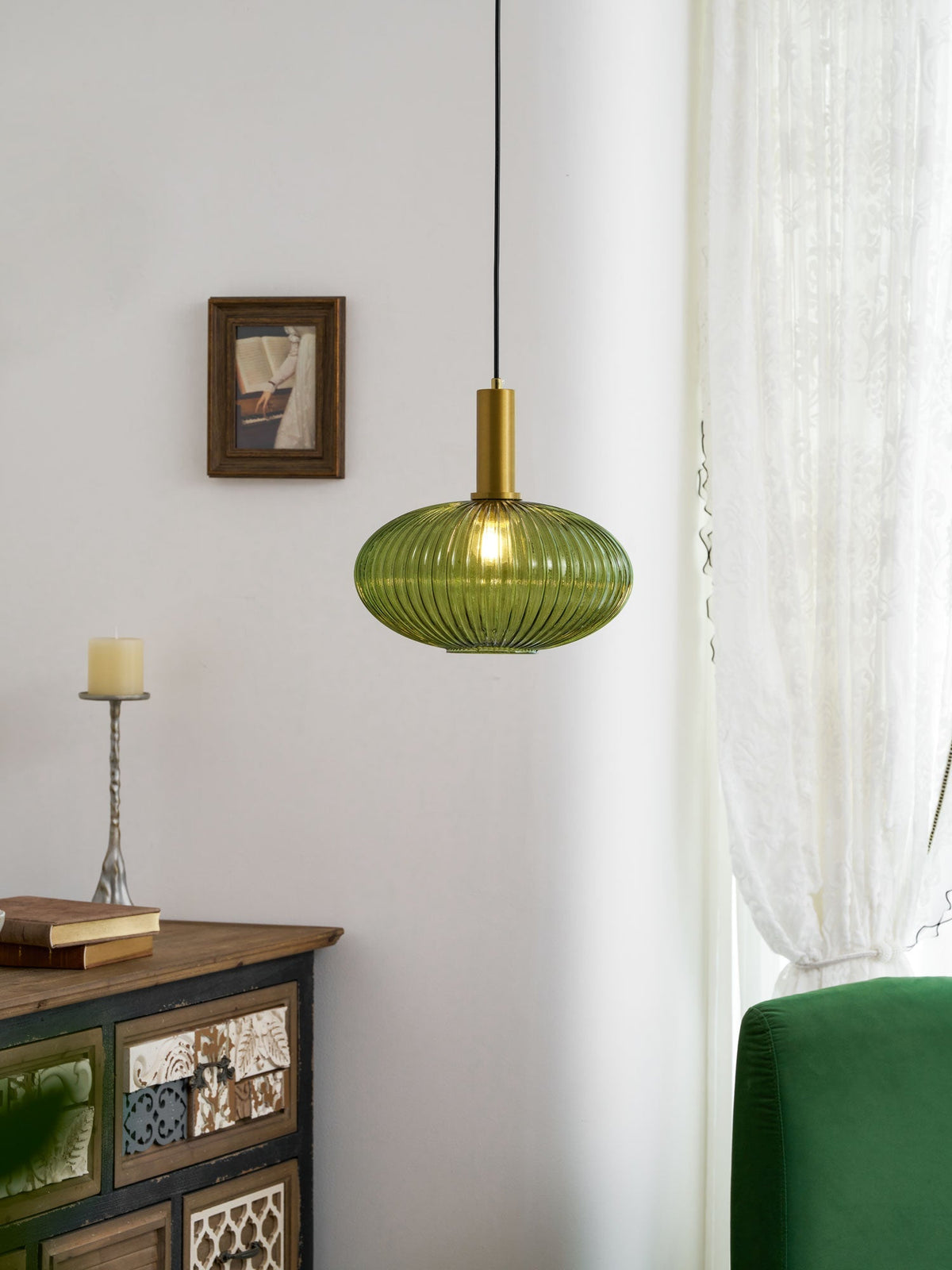 Lampada a sospensione scanalata Raettama