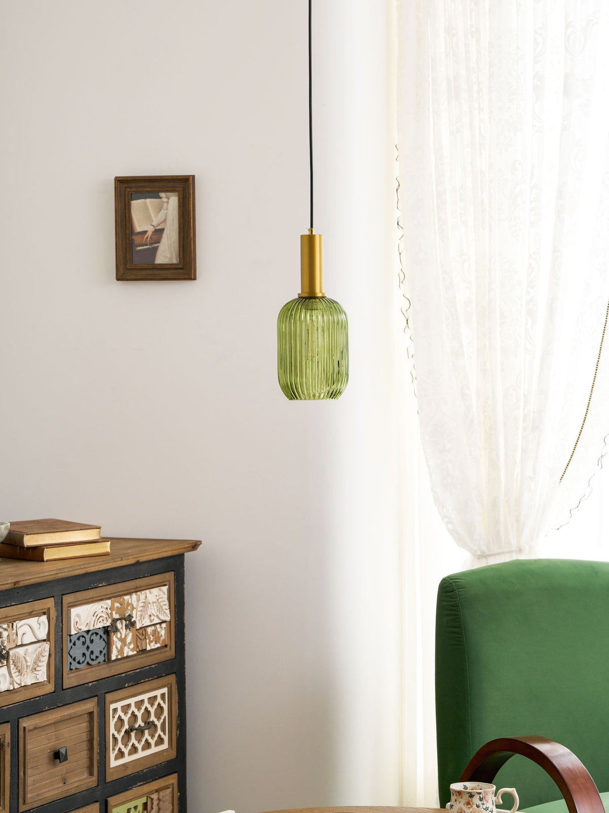 Lampada a sospensione scanalata Raettama