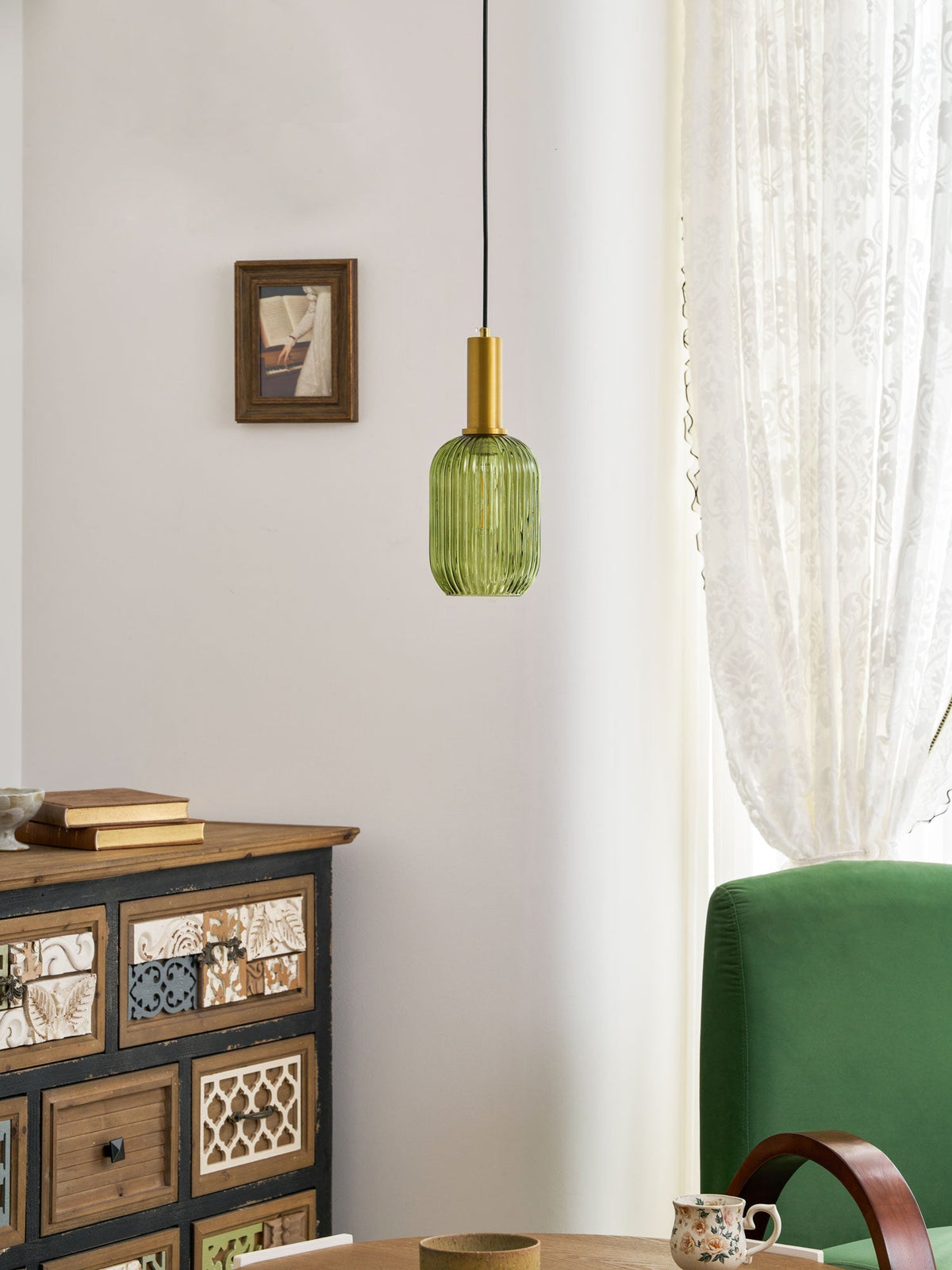 Lampada a sospensione scanalata Raettama