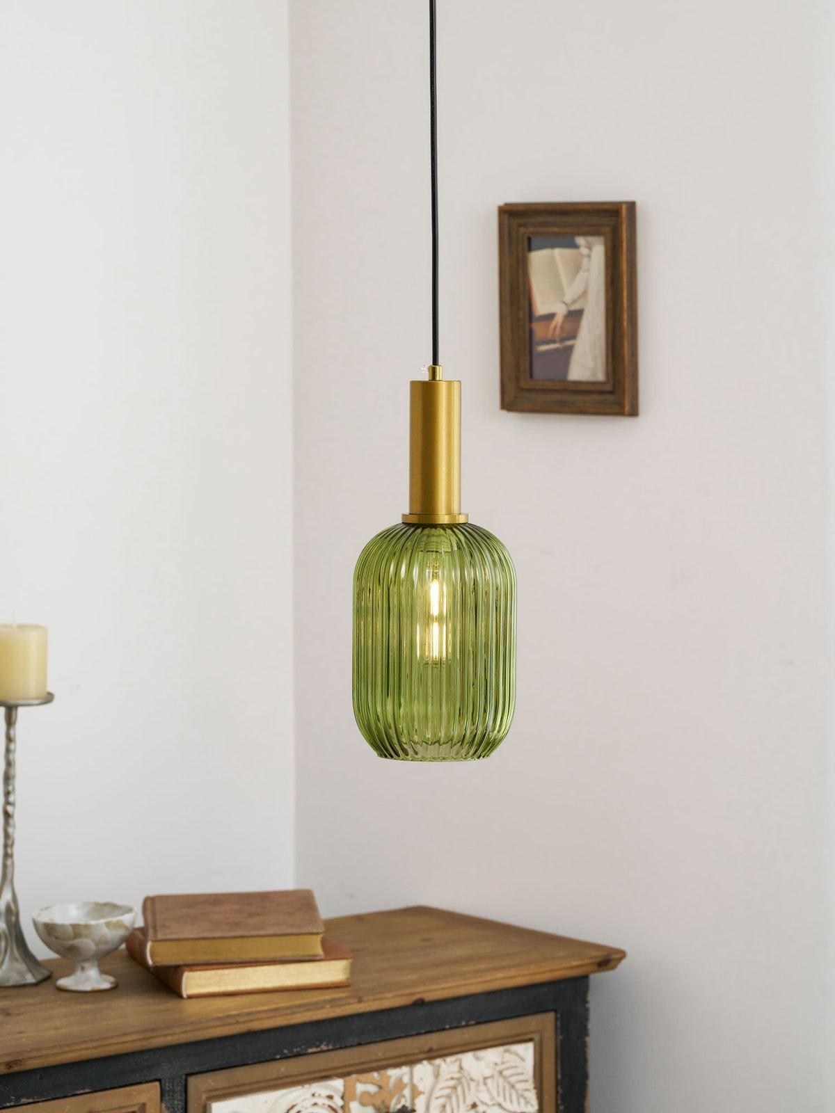 Lampada a sospensione scanalata Raettama