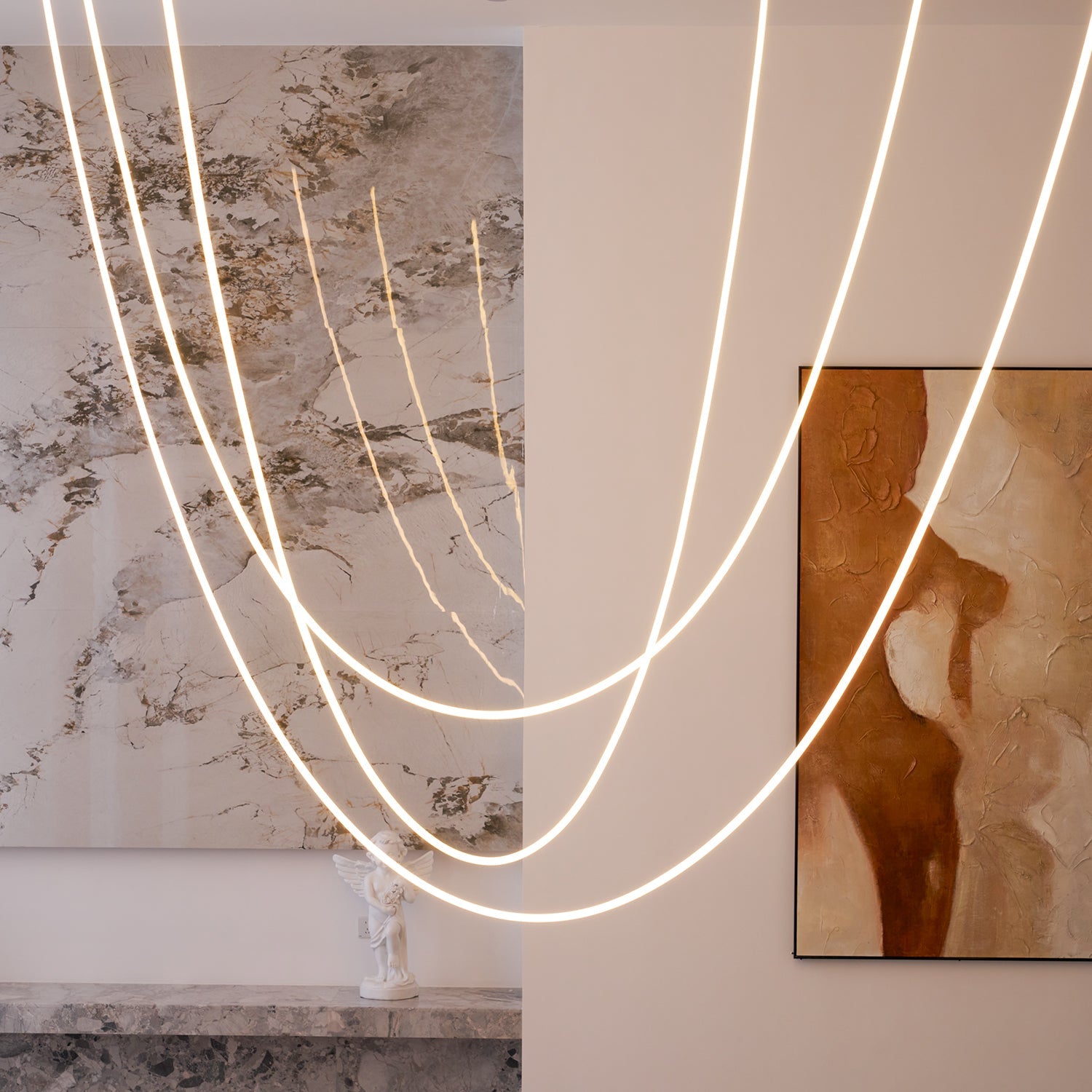 Lampada a sospensione flessibile Nelanoa