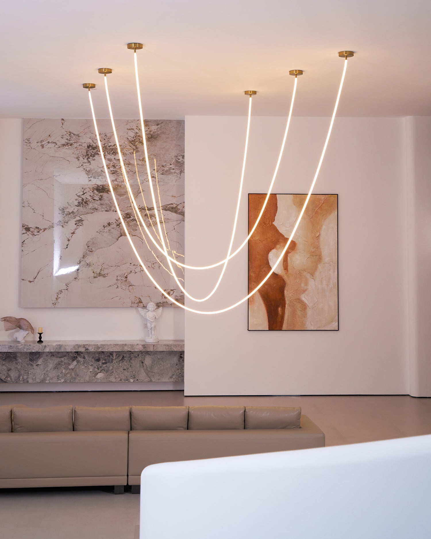 Lampada a sospensione flessibile Nelanoa