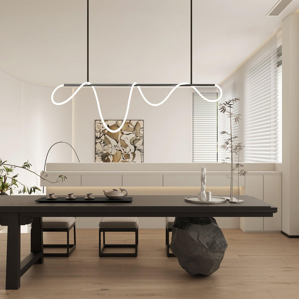 Flexible Linear Curve Chandelier – detail 10