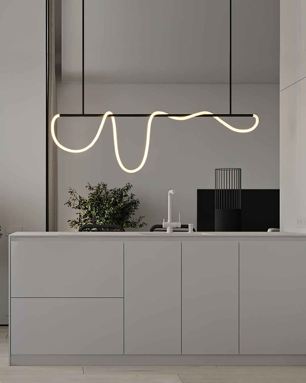 Flexible Linear Curve Chandelier – detail 11
