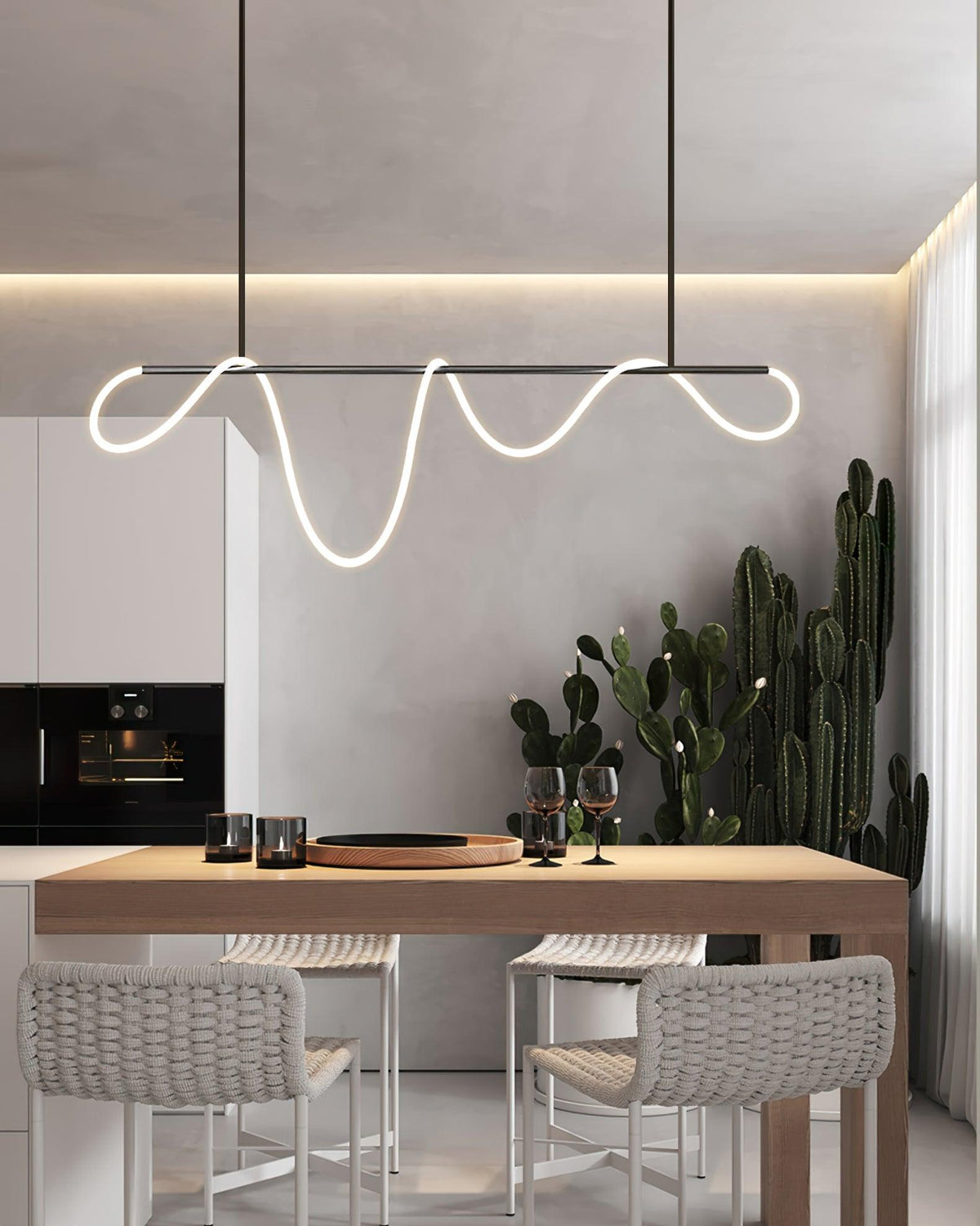 Flexible Linear Curve Chandelier – detail 12