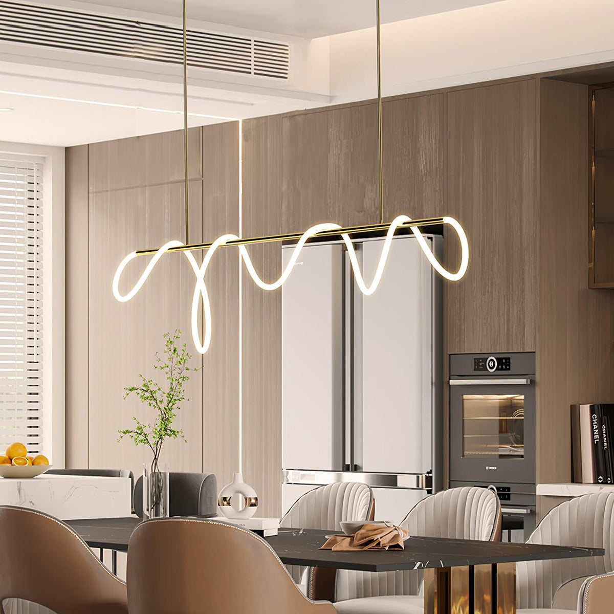 Flexible Linear Curve Chandelier – detail 6
