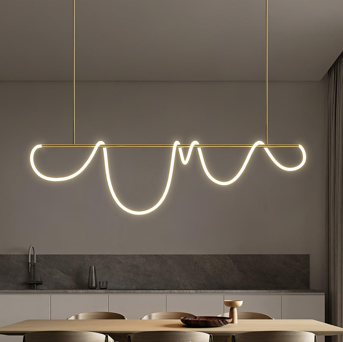 Flexible Linear Curve Chandelier – detail 4