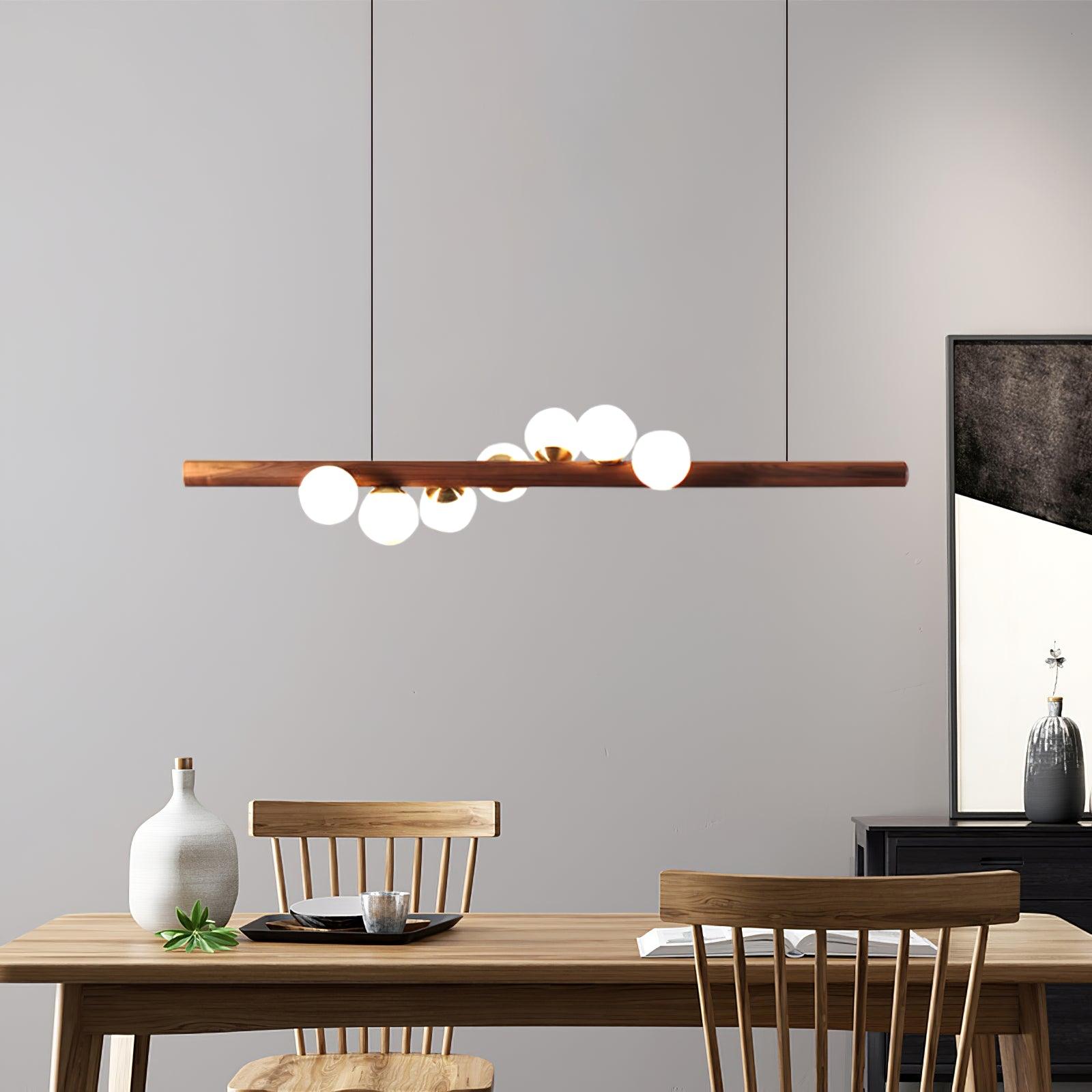 Lampada a sospensione lineare Seravino