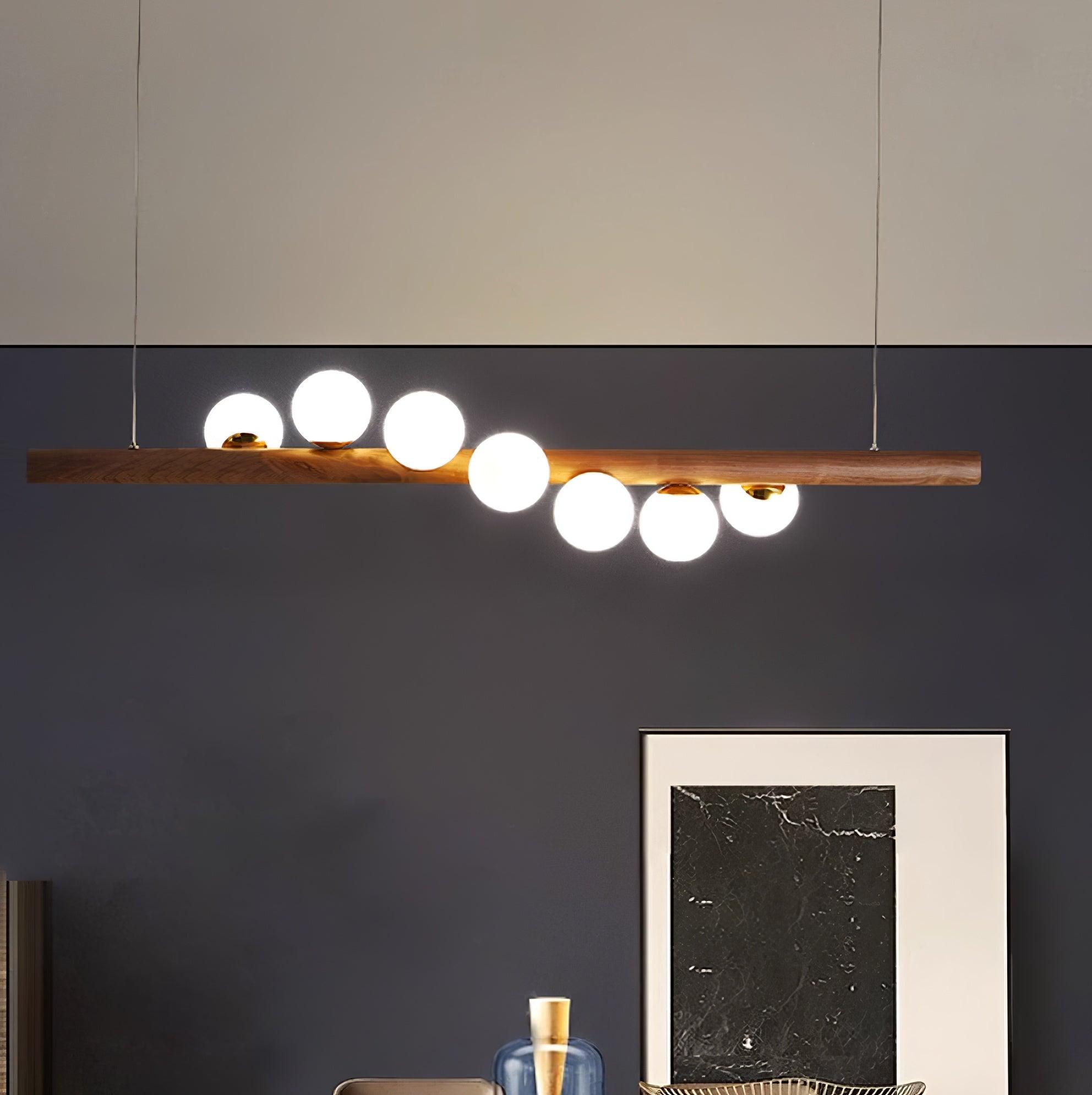 Lampada a sospensione lineare Seravino