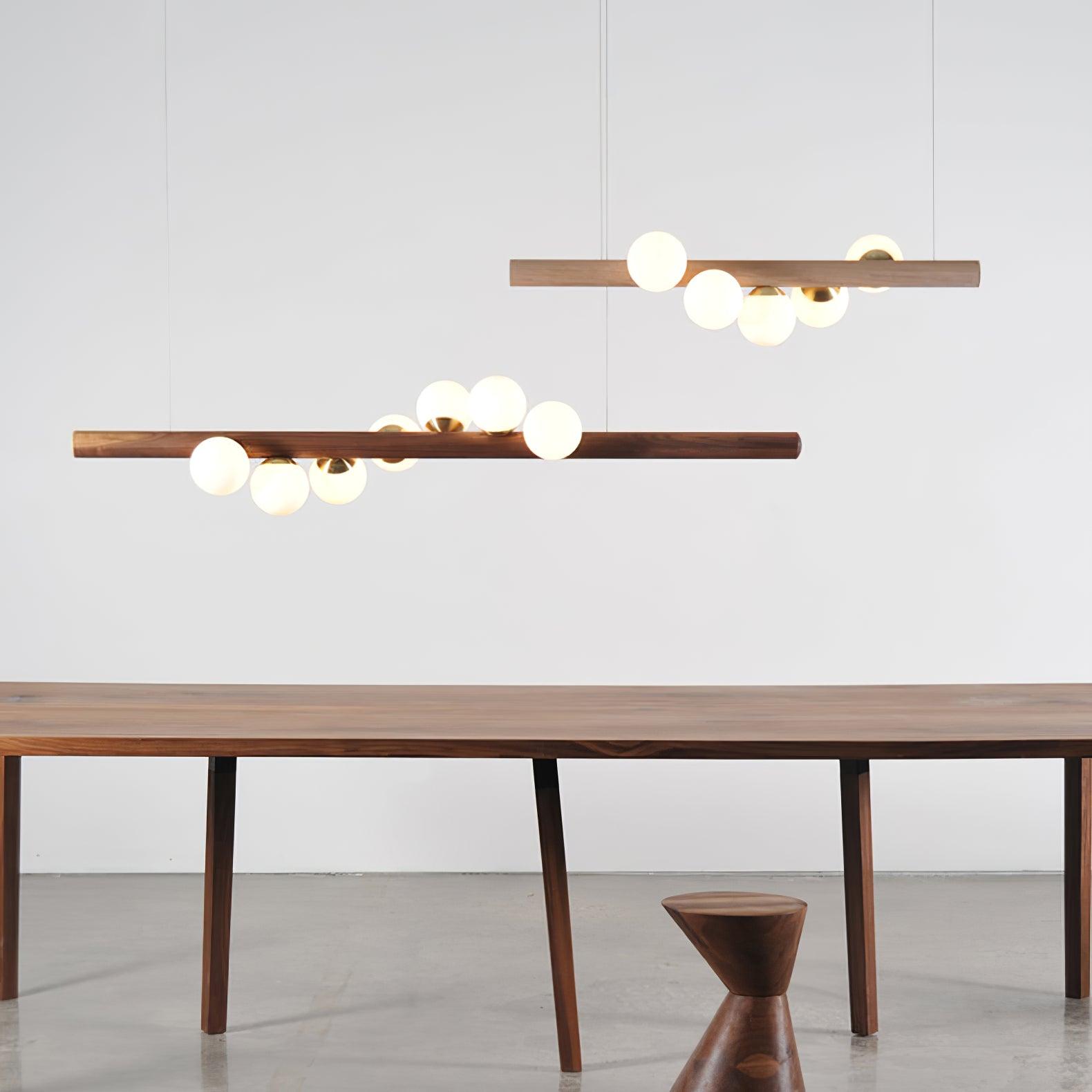 Lampada a sospensione lineare Seravino