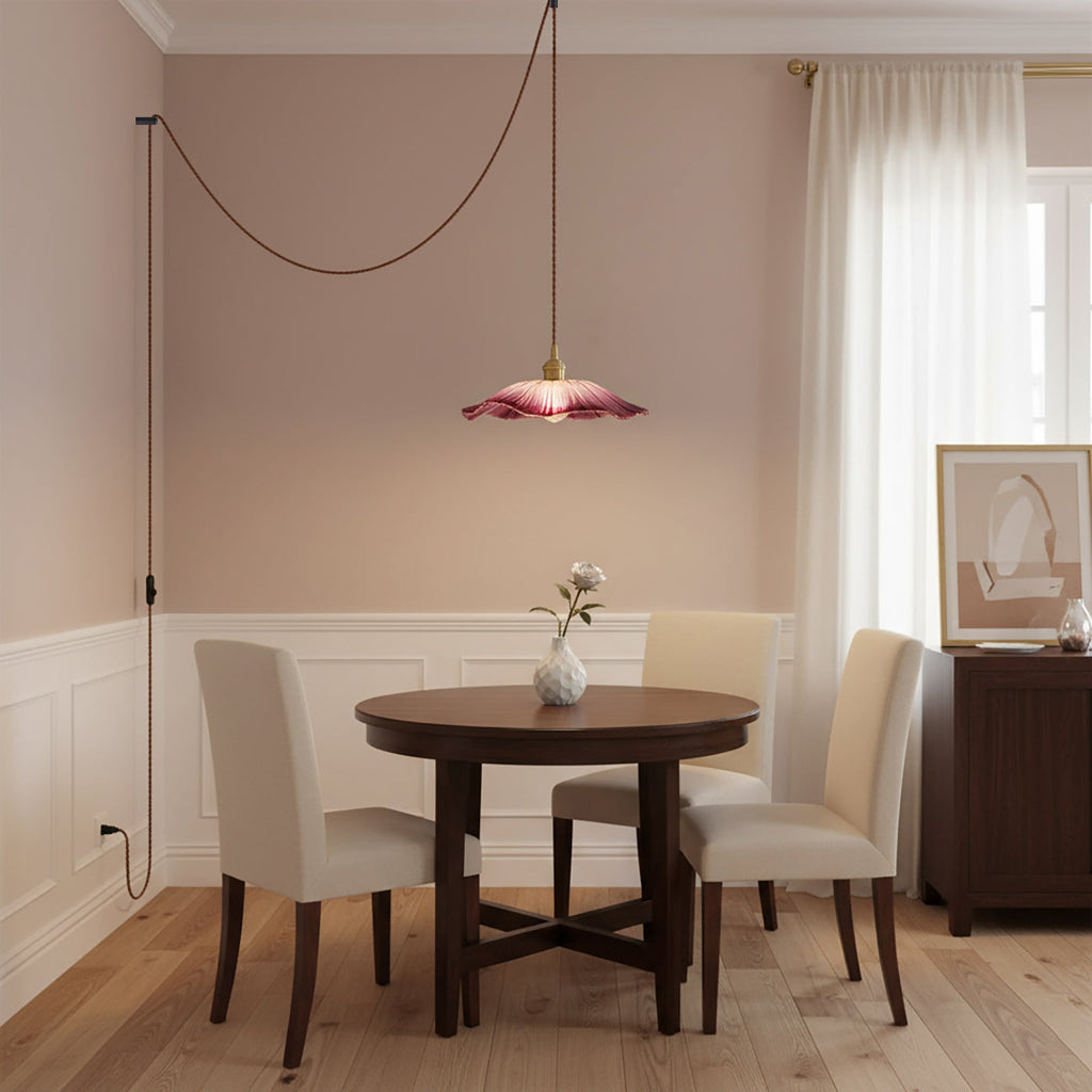 Lampada a sospensione floreale Mirarni