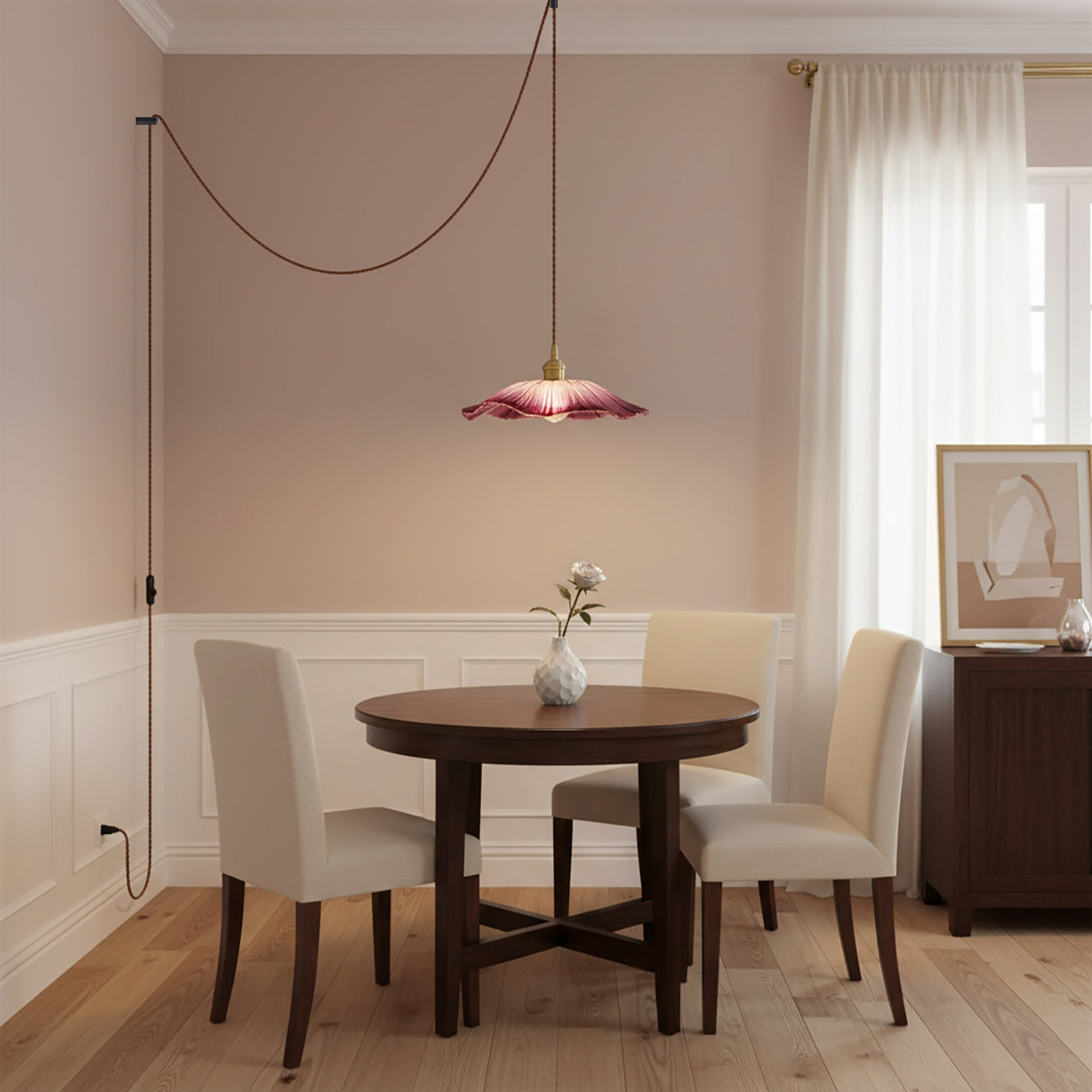 Lampada a sospensione floreale Mirarni