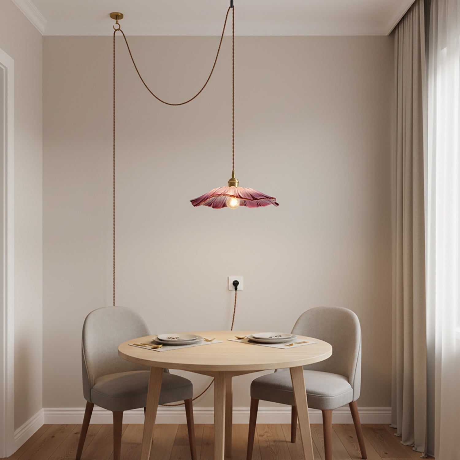 Lampada a sospensione floreale Mirarni