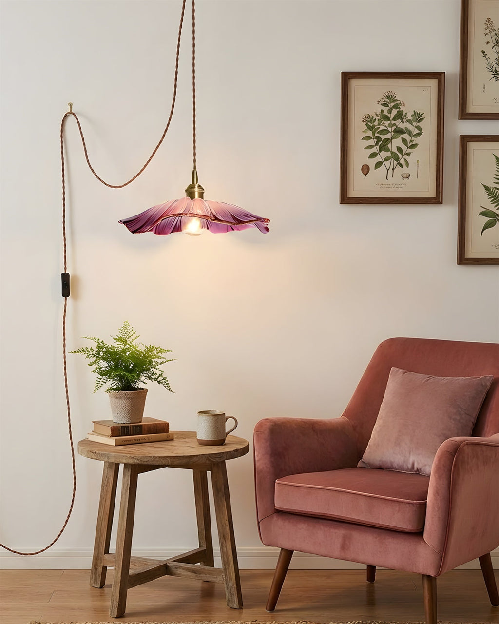 Lampada a sospensione floreale Mirarni