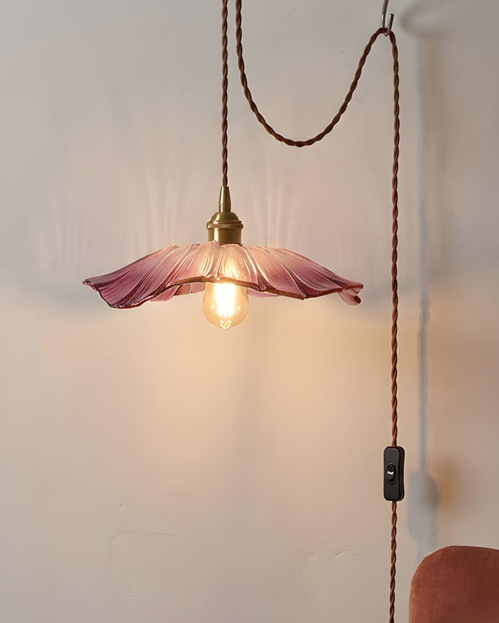 Lampada a sospensione floreale Mirarni