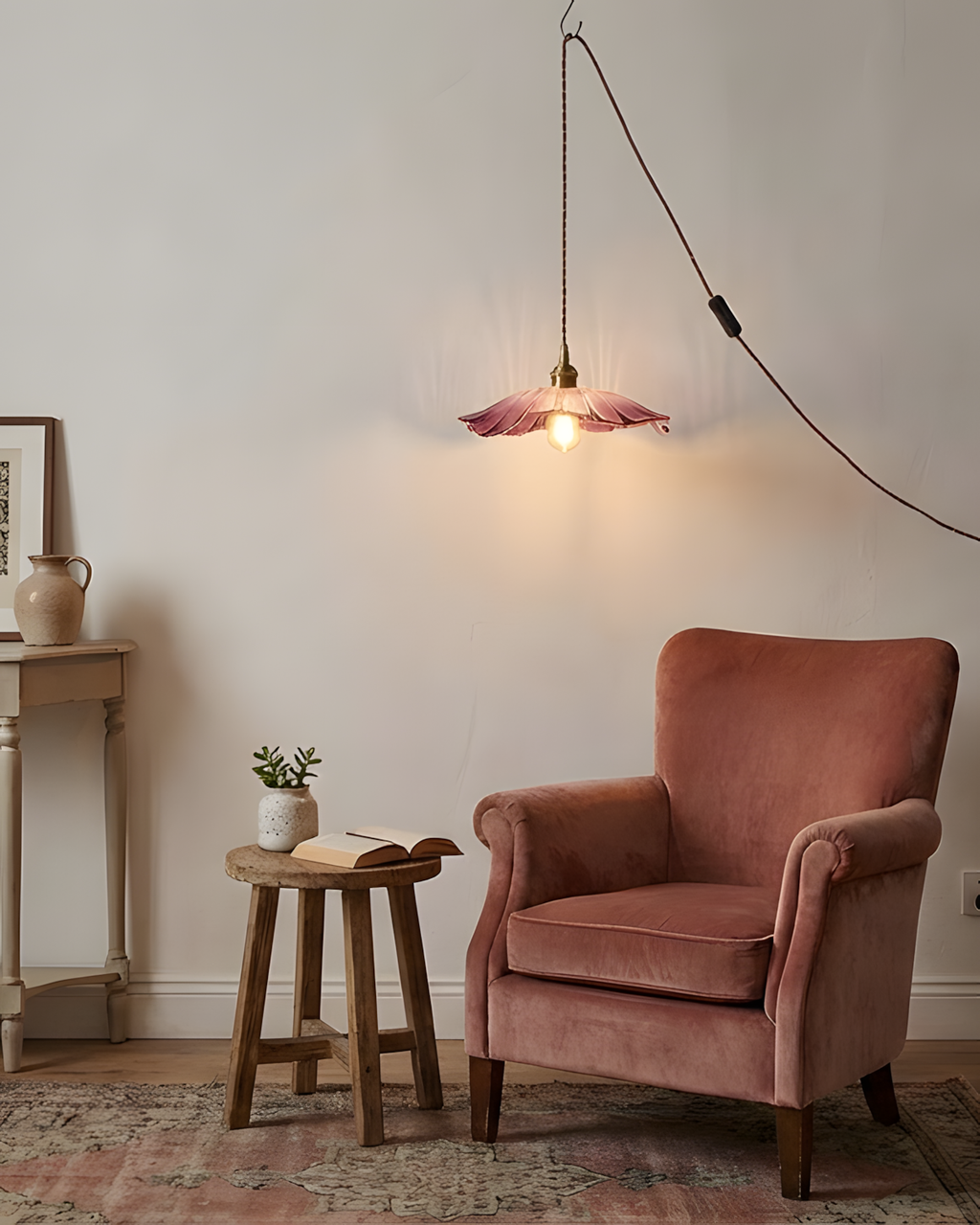 Lampada a sospensione floreale Mirarni