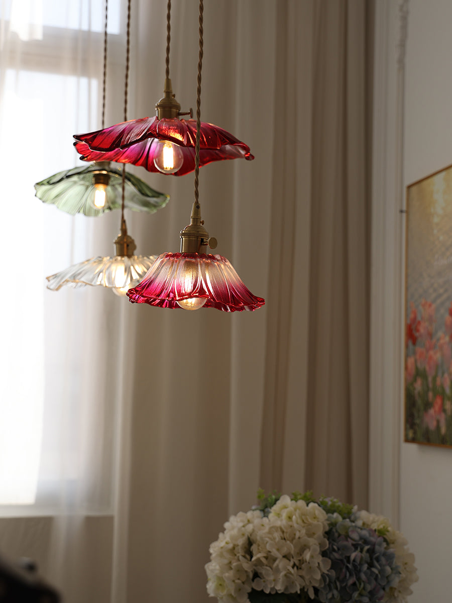 Lampada a sospensione floreale Mirarni