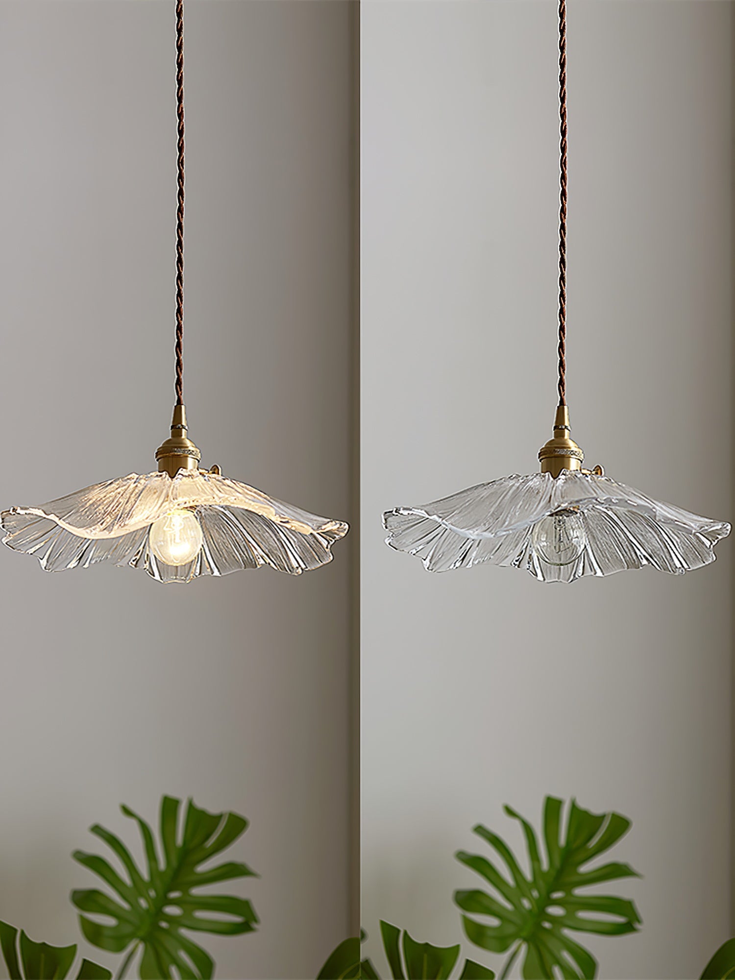 Lampada a sospensione floreale Mirarni