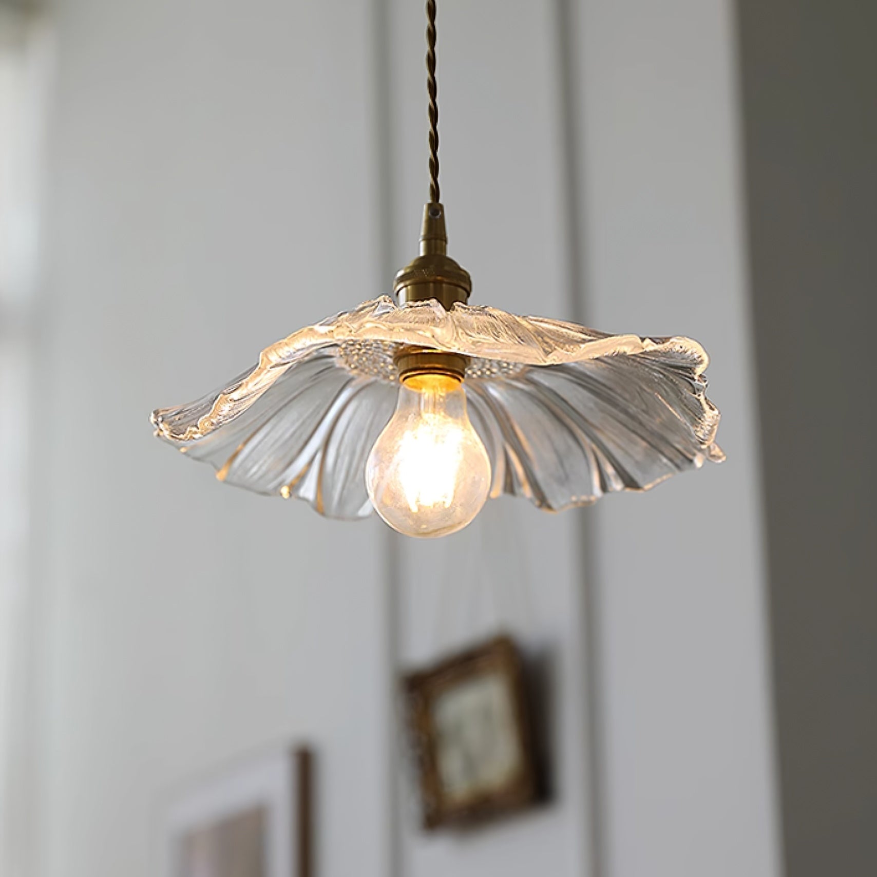 Lampada a sospensione floreale Mirarni