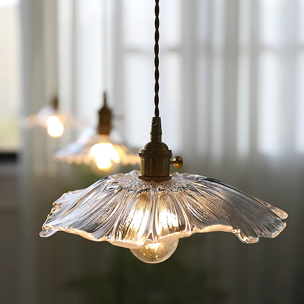 Lampada a sospensione floreale Mirarni