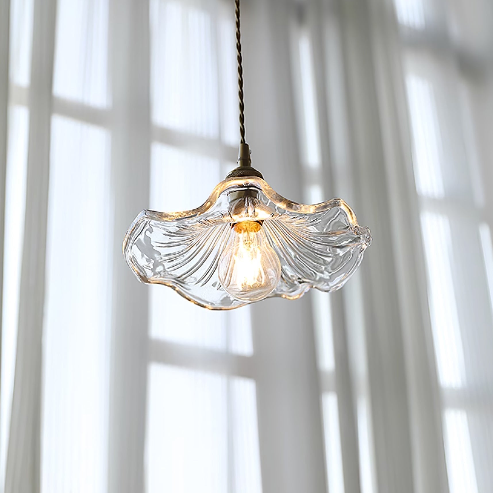 Lampada a sospensione floreale Mirarni