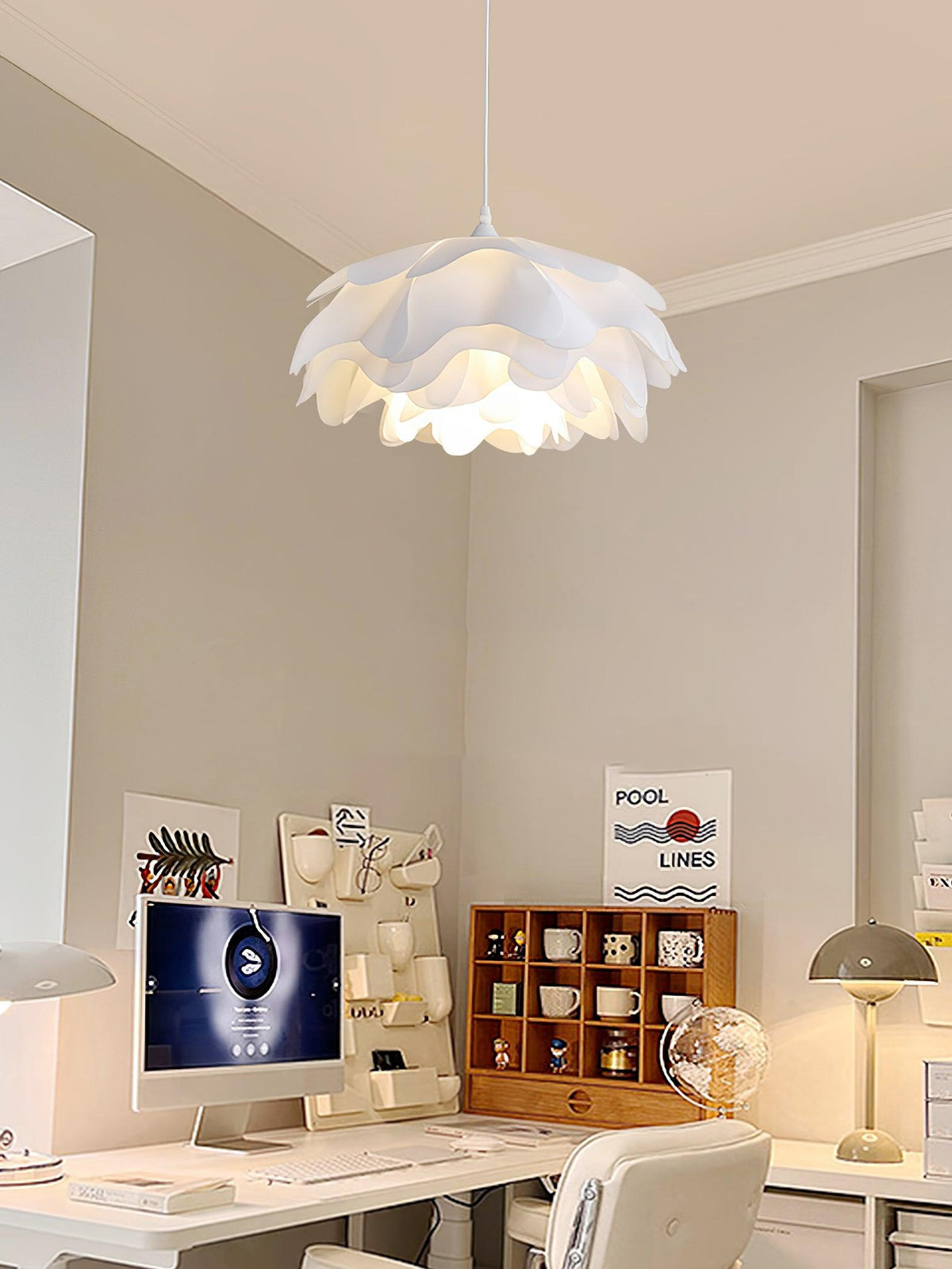 Flower Shaped White Pendant Lamp – detail 18