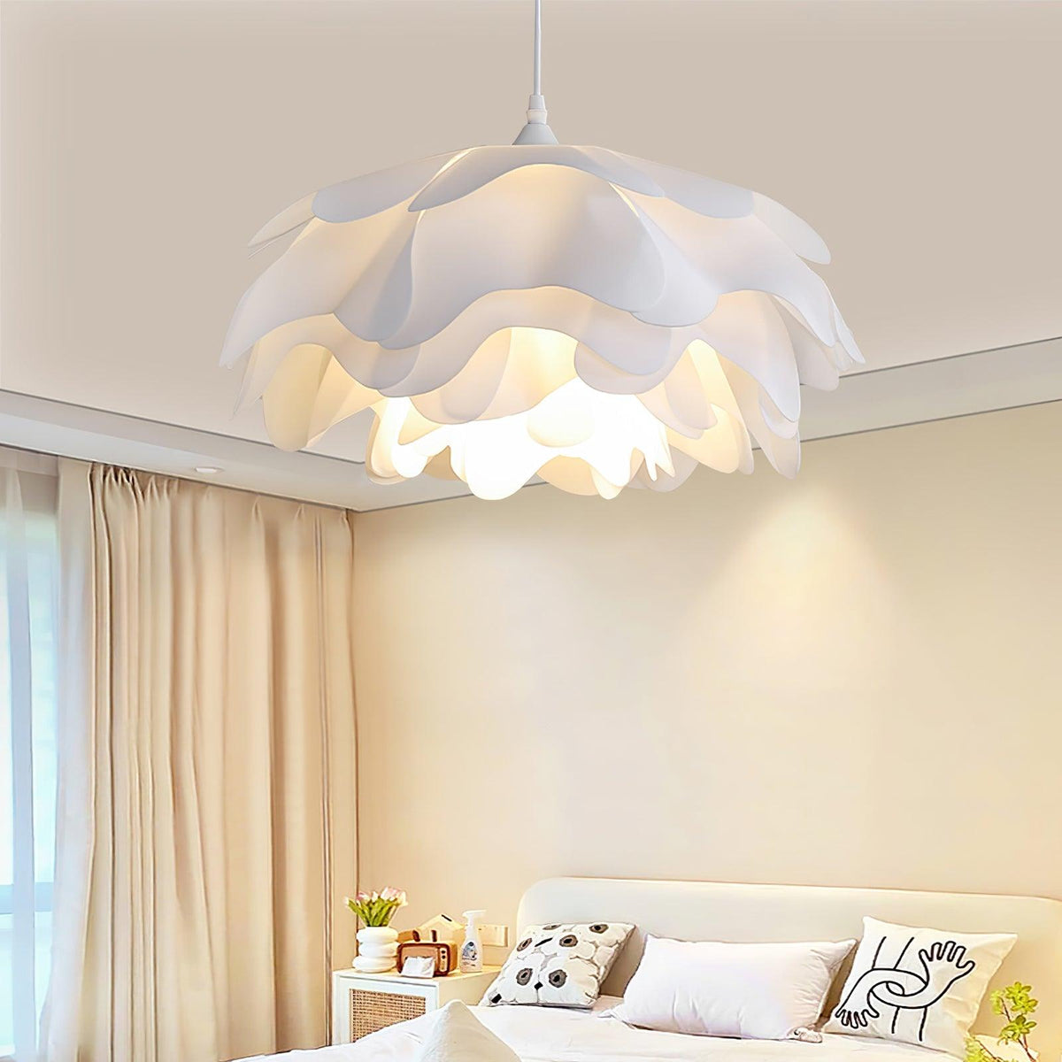 Flower Shaped White Pendant Lamp – detail 8