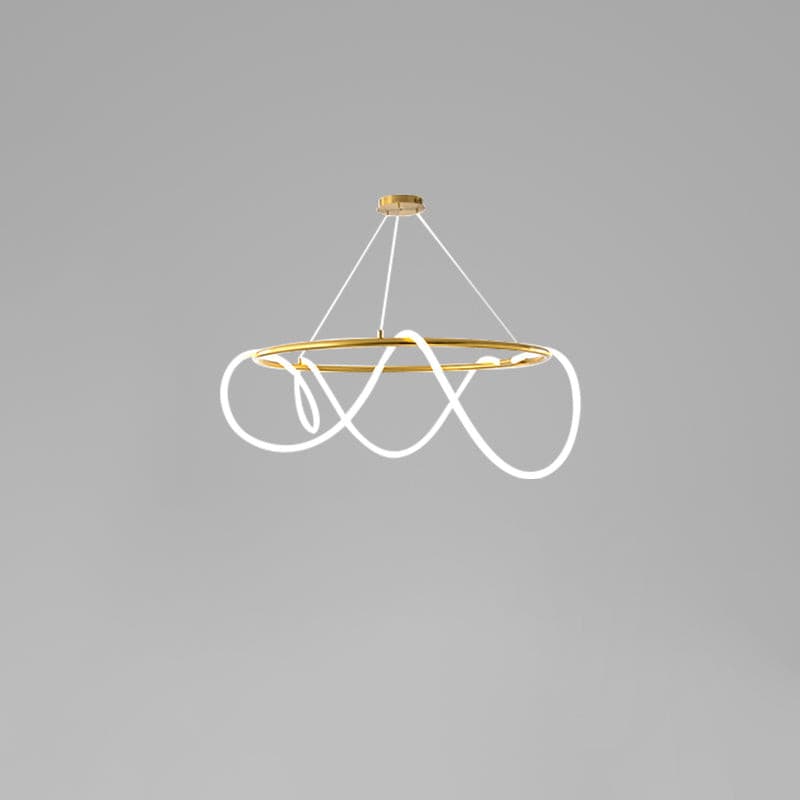 Serpentine Glow Gold Chandelier – detail 7