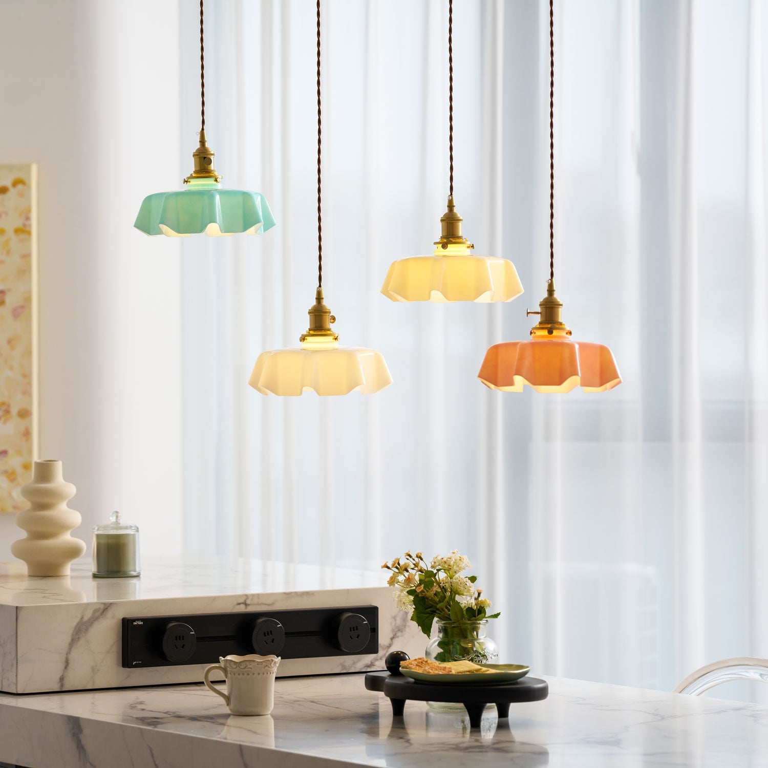 Lampada a sospensione vintage Ameliro