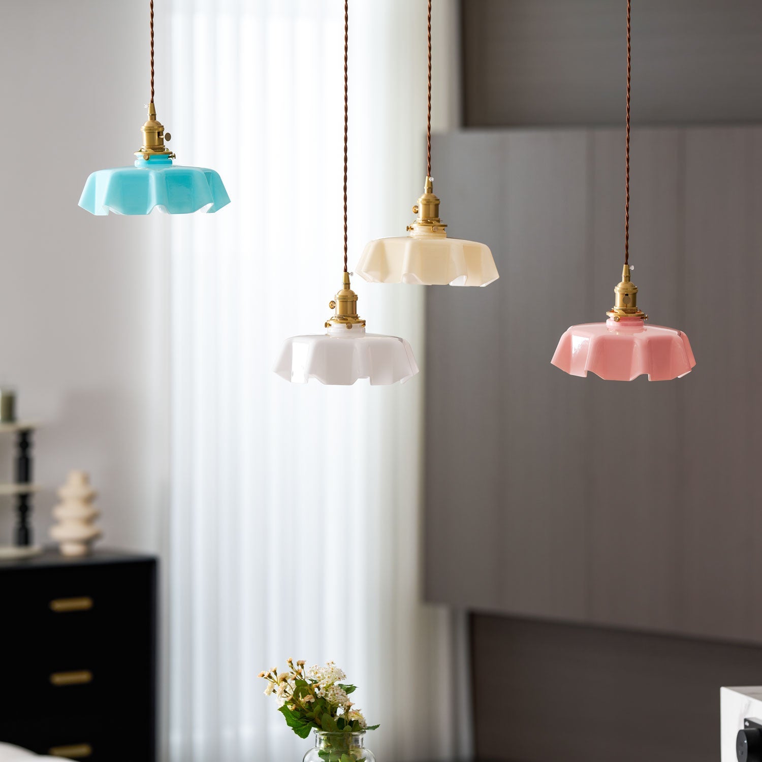 Lampada a sospensione vintage Ameliro