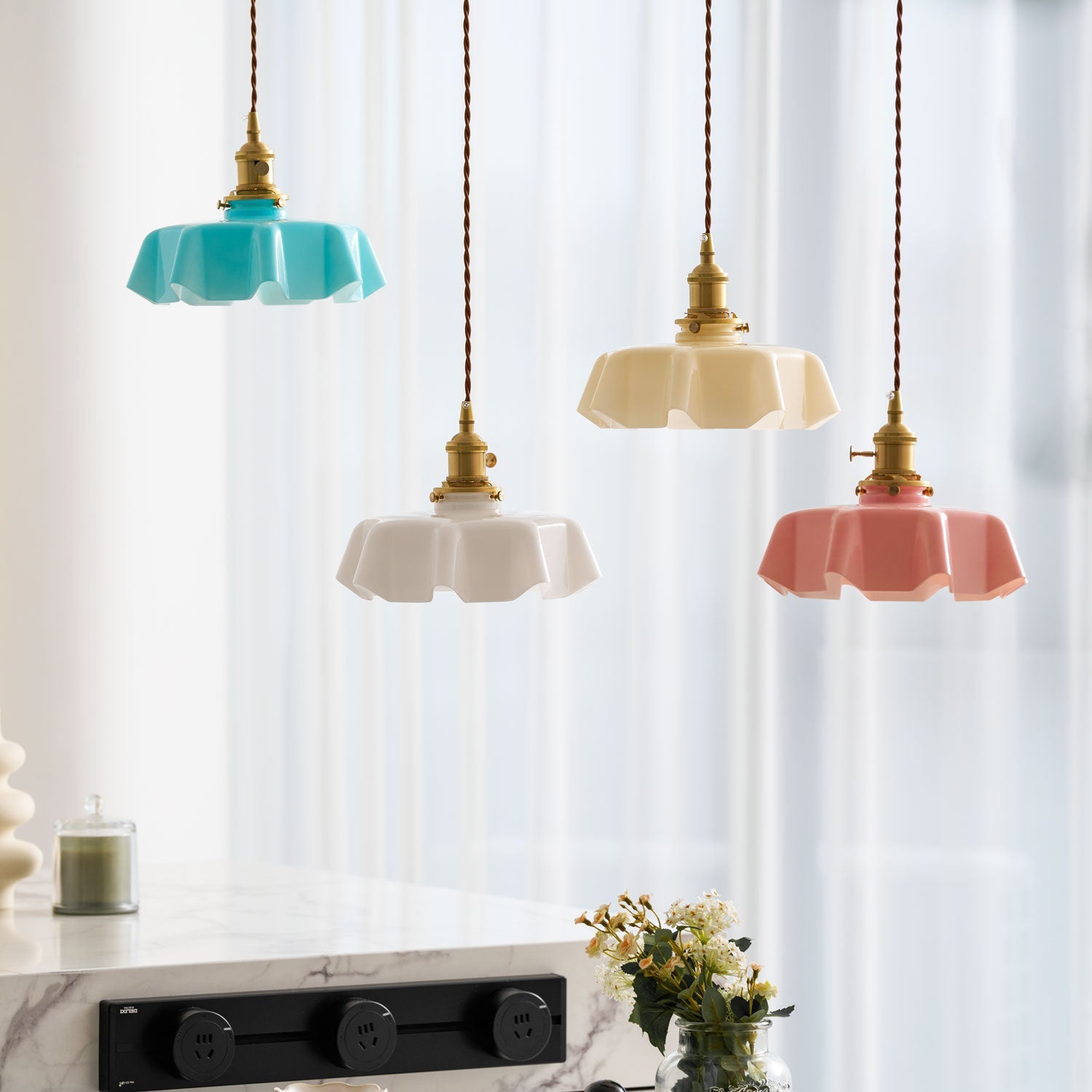 Lampada a sospensione vintage Ameliro