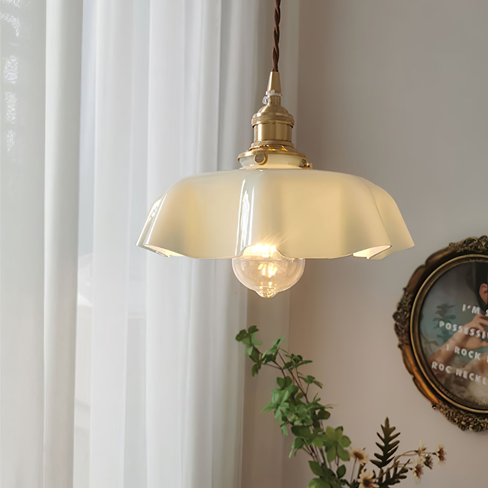 Lampada a sospensione vintage Ameliro