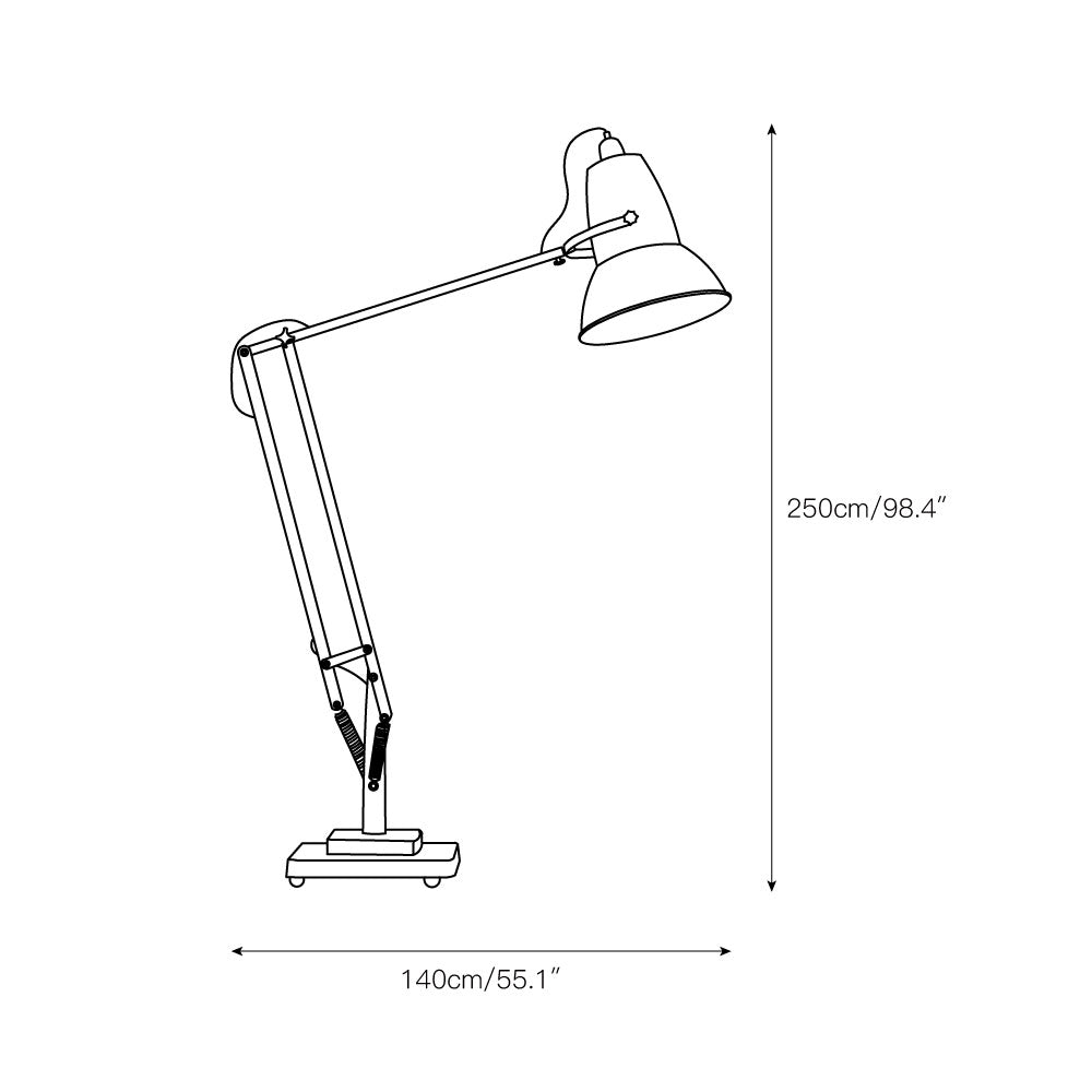 Lampada da terra articolata Moleno