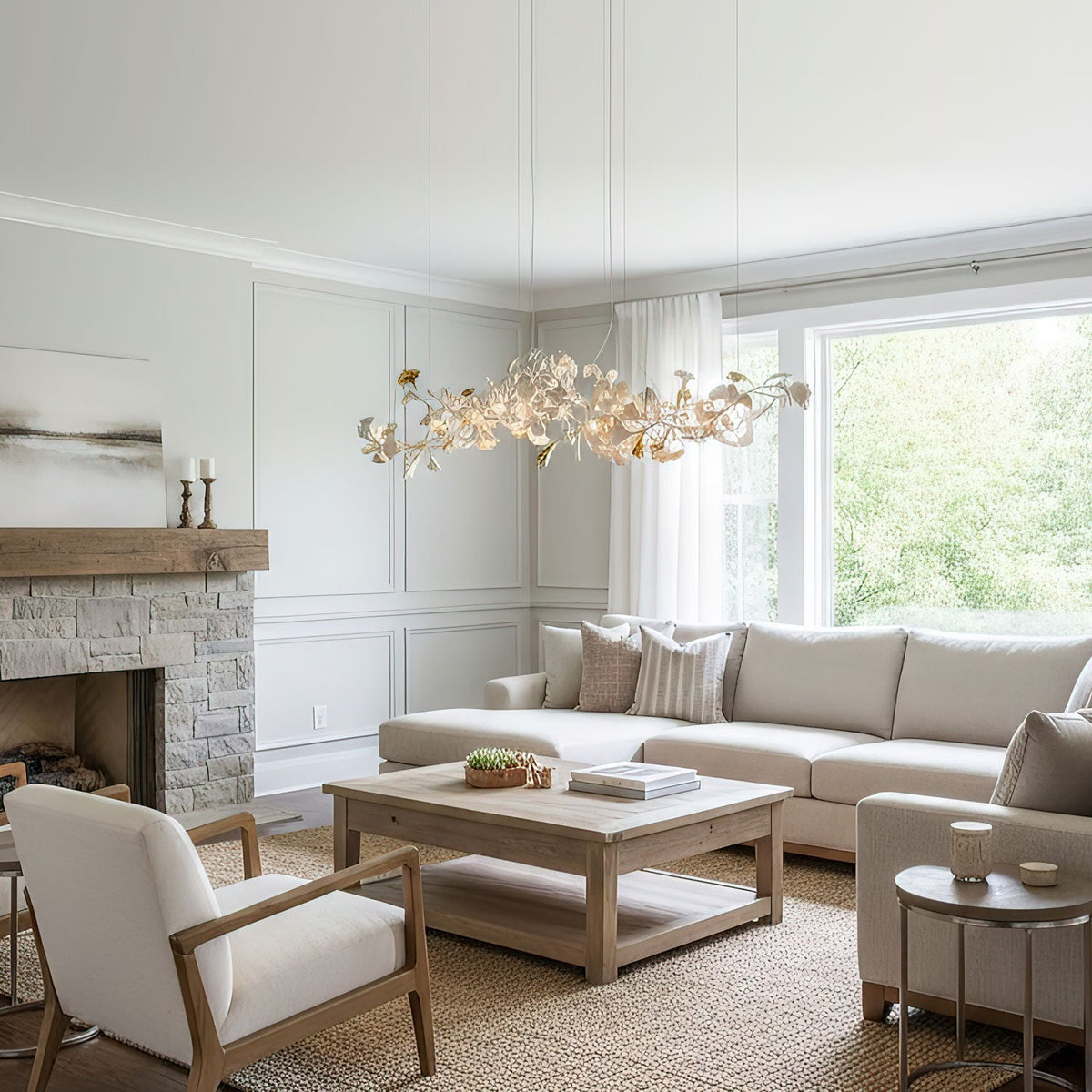 Porcelain Gingko Chandelier – detail 10