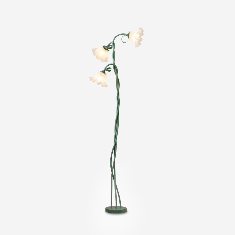 Lampada da terra floreale Roina