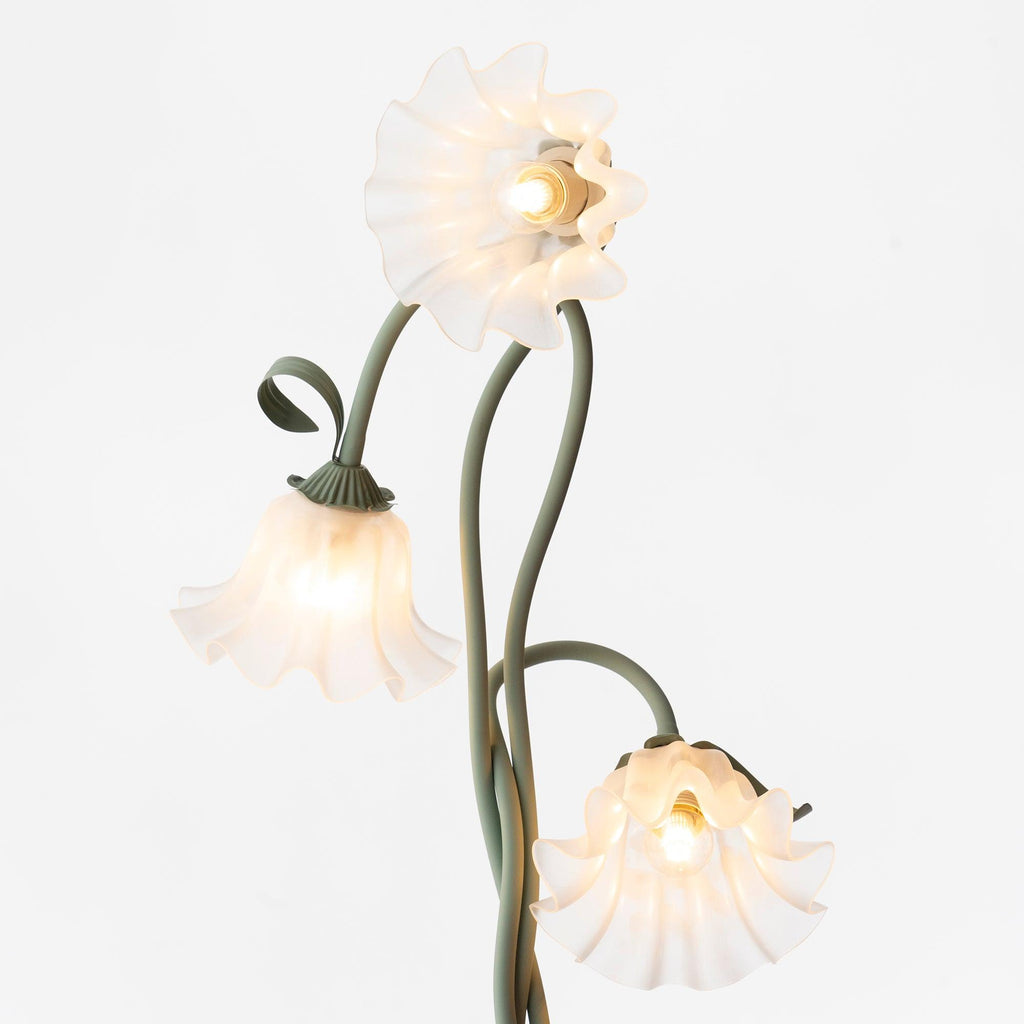 Lampada da terra floreale Roina