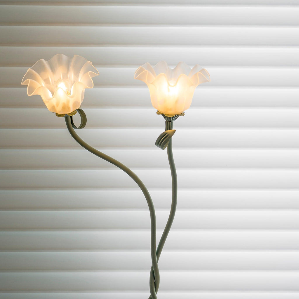 Lampada da terra floreale Roina